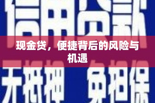 新港现金贷，便捷背后的风险与机遇