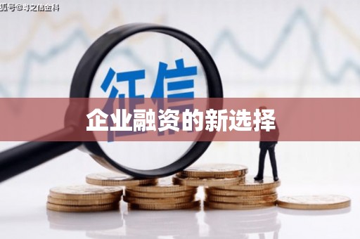 新港企业融资的新选择