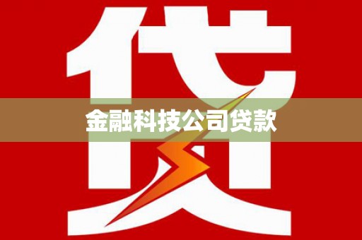 新港金融科技公司贷款