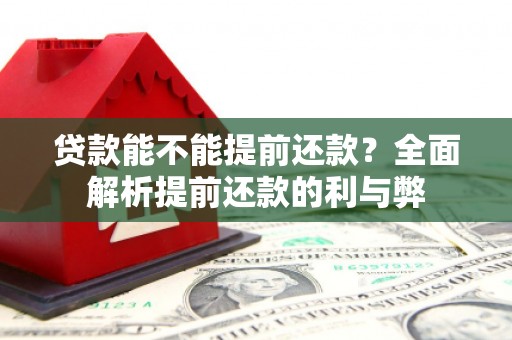 新港贷款能不能提前还款？全面解析提前还款的利与弊