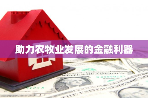 新港助力农牧业发展的金融利器